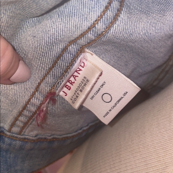 J BRAND PREMIUM DENIM JEAN JACKET BOWIE WAXED SLEEEVES SIZE Sm - Picture 6 of 8
